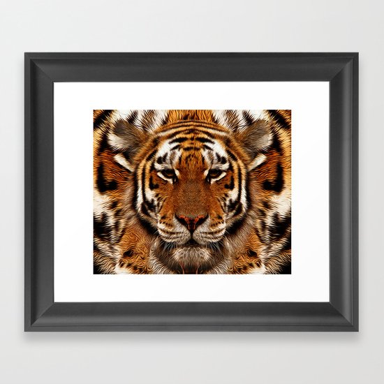 camouflage tiger Framed Art Print