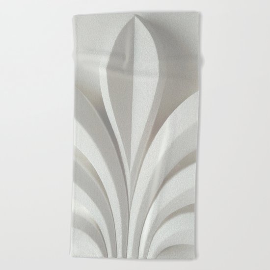 White sculpture Beach Towel