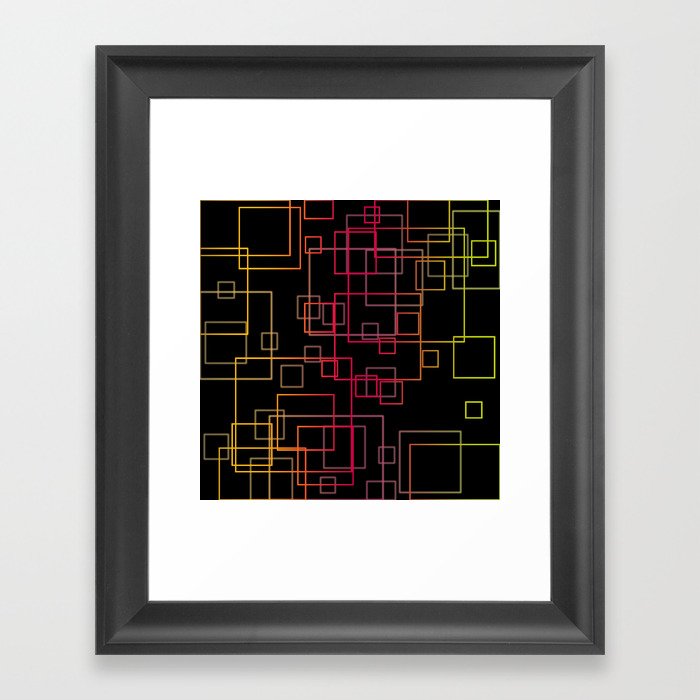 Abstract Squared Framed Art Print