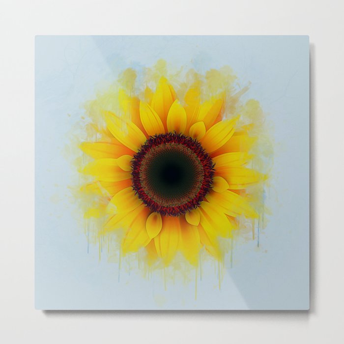 Sunflower Painting Metal Print By Ianmitchell Society6