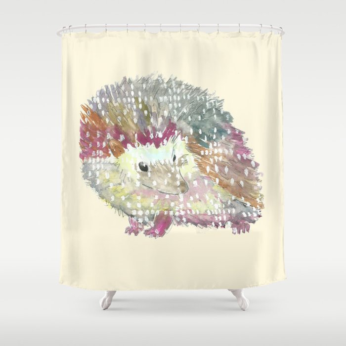 Ugly Sweater Hedgehog Shower Curtain By, Ugly Shower Curtains