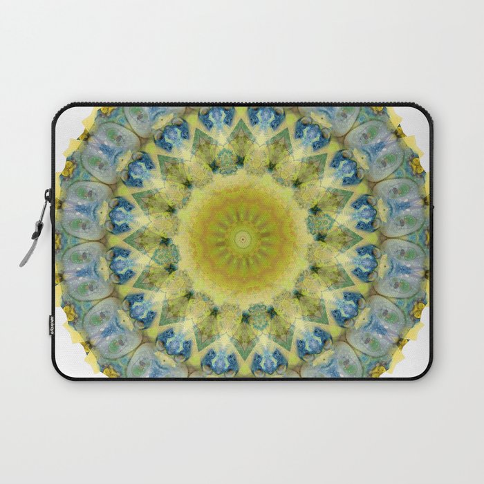 Yellow And Blue Healing Art - Calm Light Laptop Sleeve