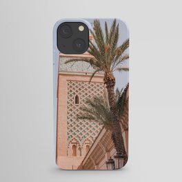 Moroccan Mosque with Palm Tree in Marrakech iPhone Case