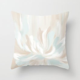 Pastel Pink and Blue Abstract Florals  Throw Pillow