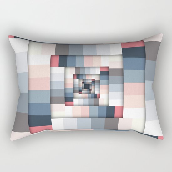 Geometric Layers of Color Rectangular Pillow