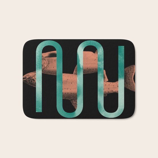 Lets Go Fishing Bath Mat
