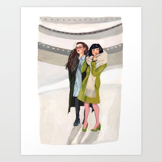 Ladies at the Museum Art Print