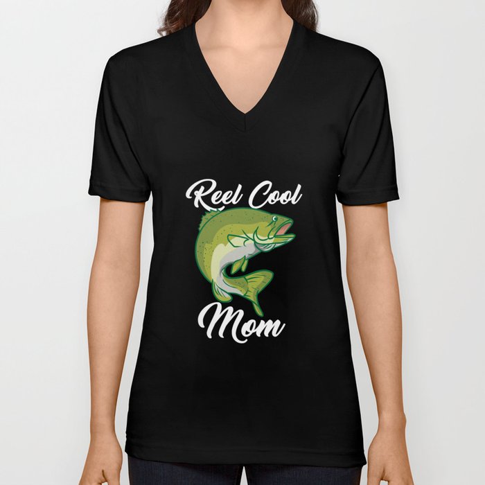 Reel Cool Mom V Neck T Shirt