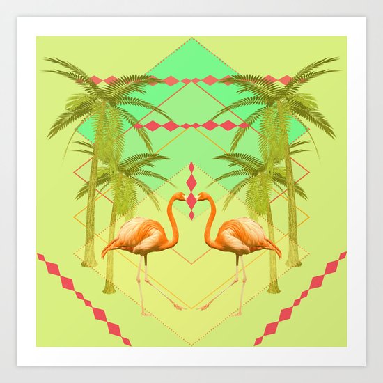 go flamingo, go ! Art Print