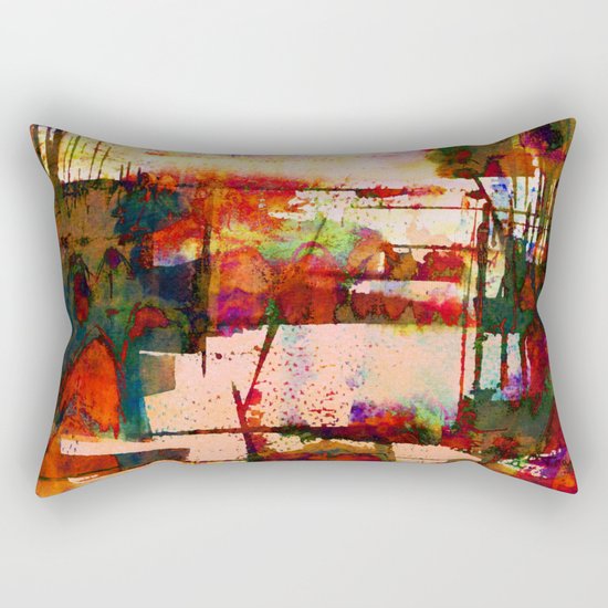 pink lake Rectangular Pillow