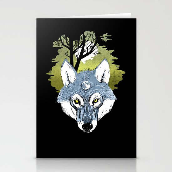 Wolf Phase Stationery Cards