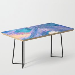 Blue Painting Pattern Design Coffee Table