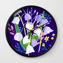 Birthday Flowers - May Lily of the Valley Wall Clock