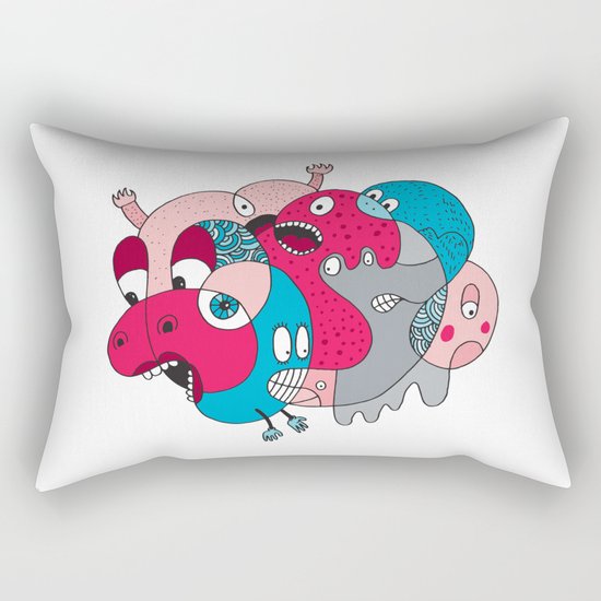 Rhino-Splat Rectangular Pillow