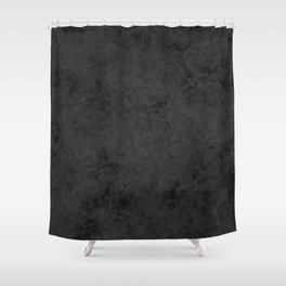 Black textured suede stone gray dark Shower Curtain