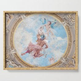 Angel Painting Cathedral Ceiling Serving Tray