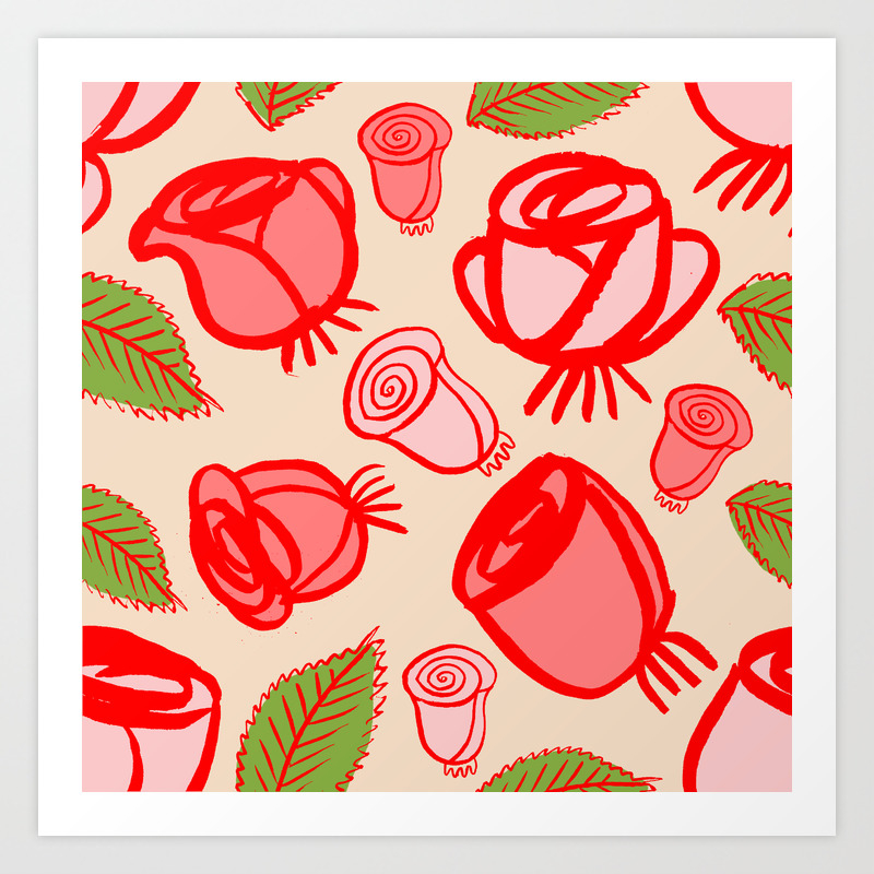 We Re Painting The Roses Red Art Print By Kathrynmcfarlane Society6