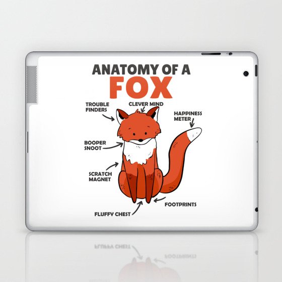 Sweet Fox Explanation Anatomy Of Fox Laptop & iPad Skin