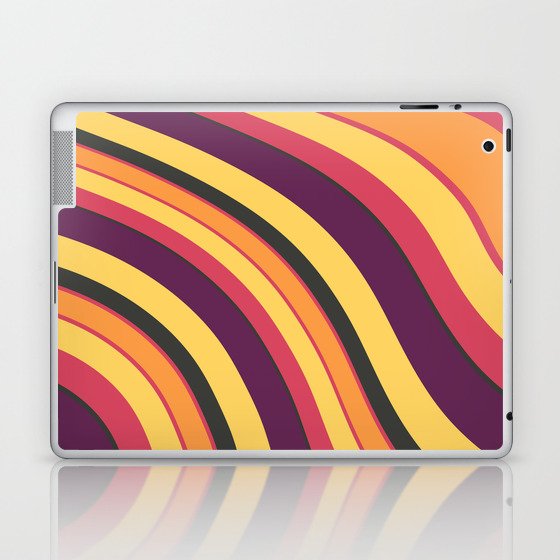 Liquid Retro Swirl Abstract Autumn Pattern Laptop & iPad Skin