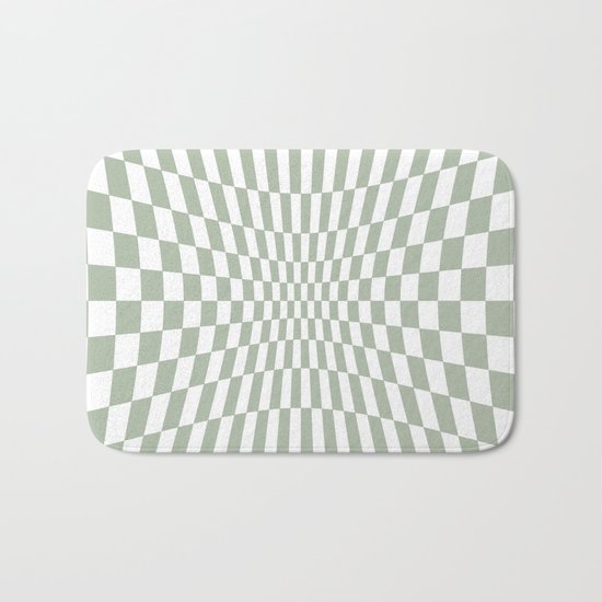 Optical Game Mint Green Bath Mat