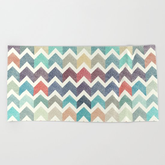 Glitter Chevron IV Beach Towel
