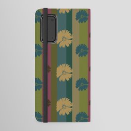 Flowers Over Bold Stripes By Danae Anastasiou Android Wallet Case
