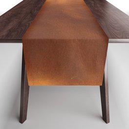 cognac suede leather ( faux  ) Table Runner