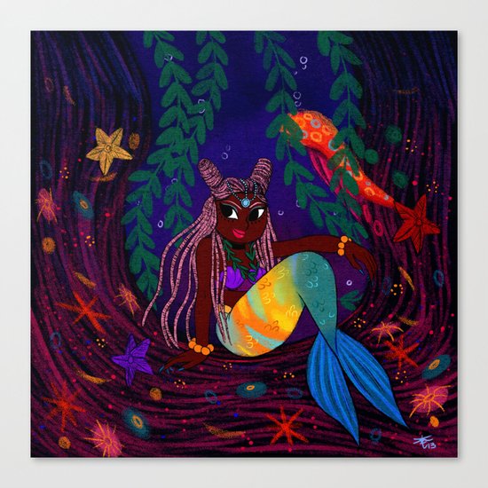 Tropical Mermadia Canvas Print
