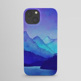 Cerulean Blue Mountains iPhone Case