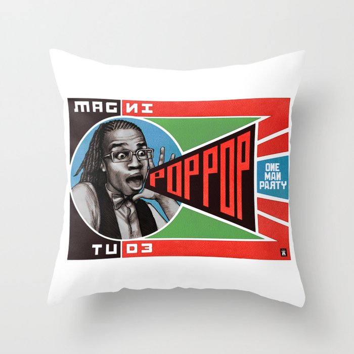 One Man Party Throw Pillow