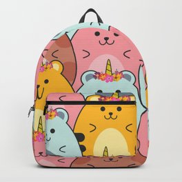 Cute Hamster Cartoon Pattern Backpack