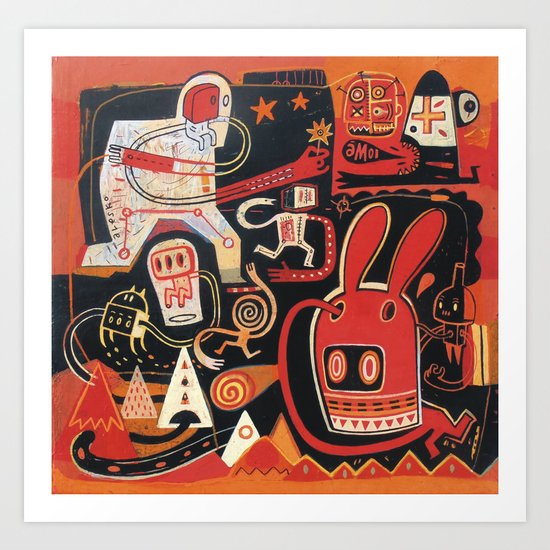 La course à l'Edelweiss Art Print