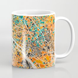 Paris mosaic map #2 Coffee Mug