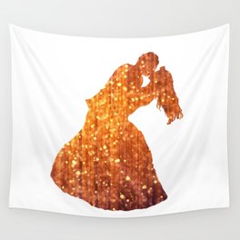 Couple Golden Love Wall Tapestry