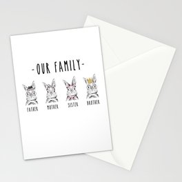 Our Family - Bunny Rabbits Stationery Card