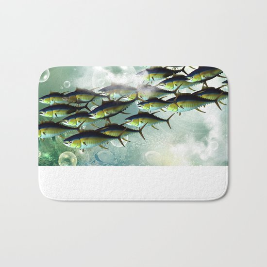 Fish shoal Bath Mat
