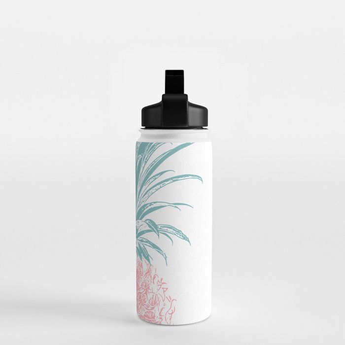 Simple Modern Boho Pineapple Drawing Water Bottle by apricot+birch