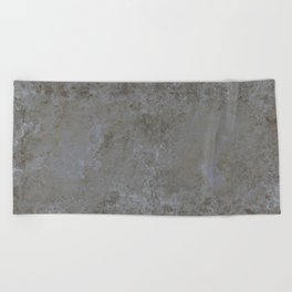 Grunge grey paint cement Beach Towel