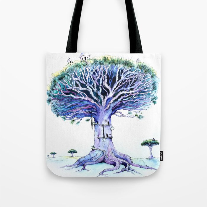 Dragon Blood Tree House Tote Bag By Erinschuetz Society6