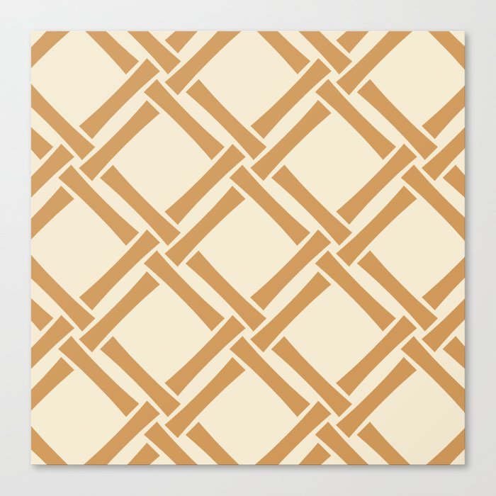 Classic Bamboo Trellis Pattern 557 Canvas Print