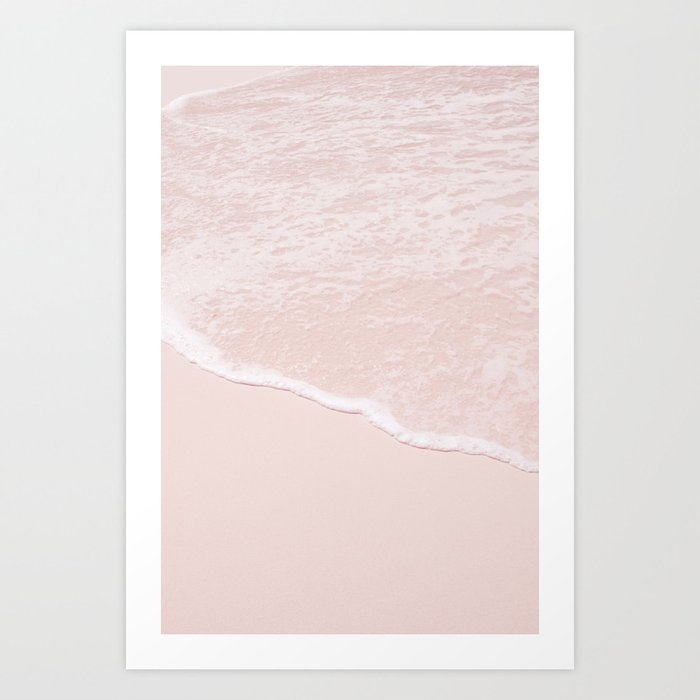 Blush Sea Foam Dream #1 #ocean #wall #decor #art #society6 Art Print
