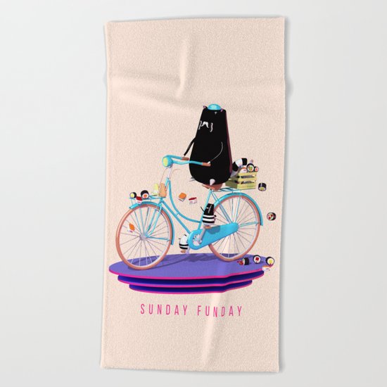 Sunday Funday Beach Towel