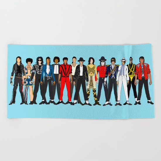 King MJ Pop Music Fashion LV Beach Towel