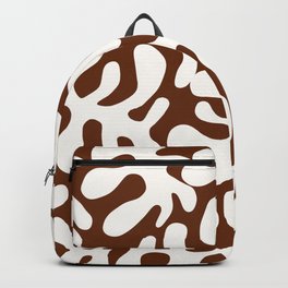 White Matisse cut outs seaweed pattern 8 Backpack
