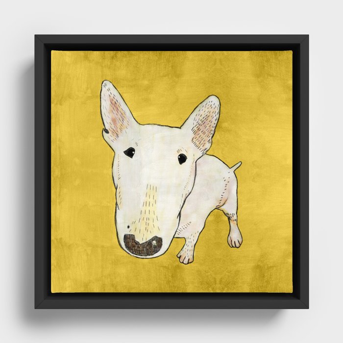 English Bull Terrier pop art Framed Canvas