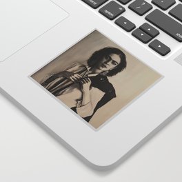 Frida Kahlo 8 - monochrome - black and white Sticker