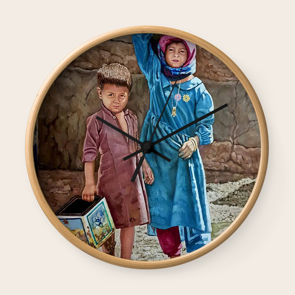 Oil Painting 2 Kids Childhood Is Miserable But Responsible And