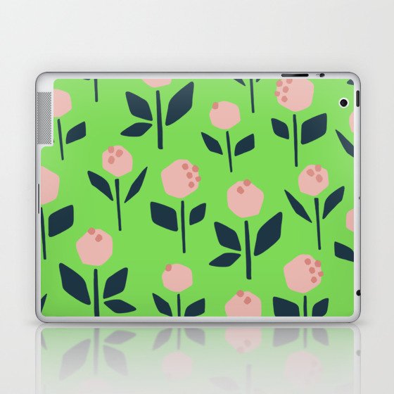 Flower in Green Laptop & iPad Skin