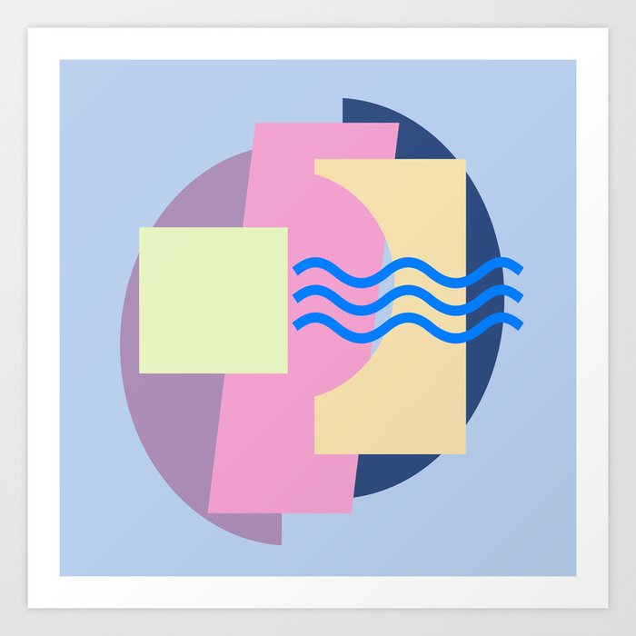 Geometric Abstract Illustration Art Print