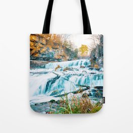 The Colorful Waterfall | Long Exposure Photography Tote Bag